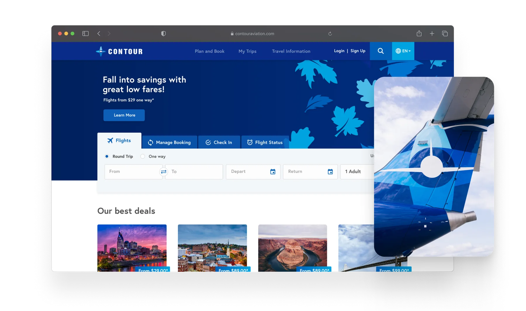 Contour Airlines project detail